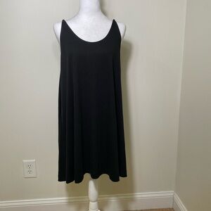 Lou & Grey Womens Black Spaghetti Strap Sleeve Less Black Dress Size Small